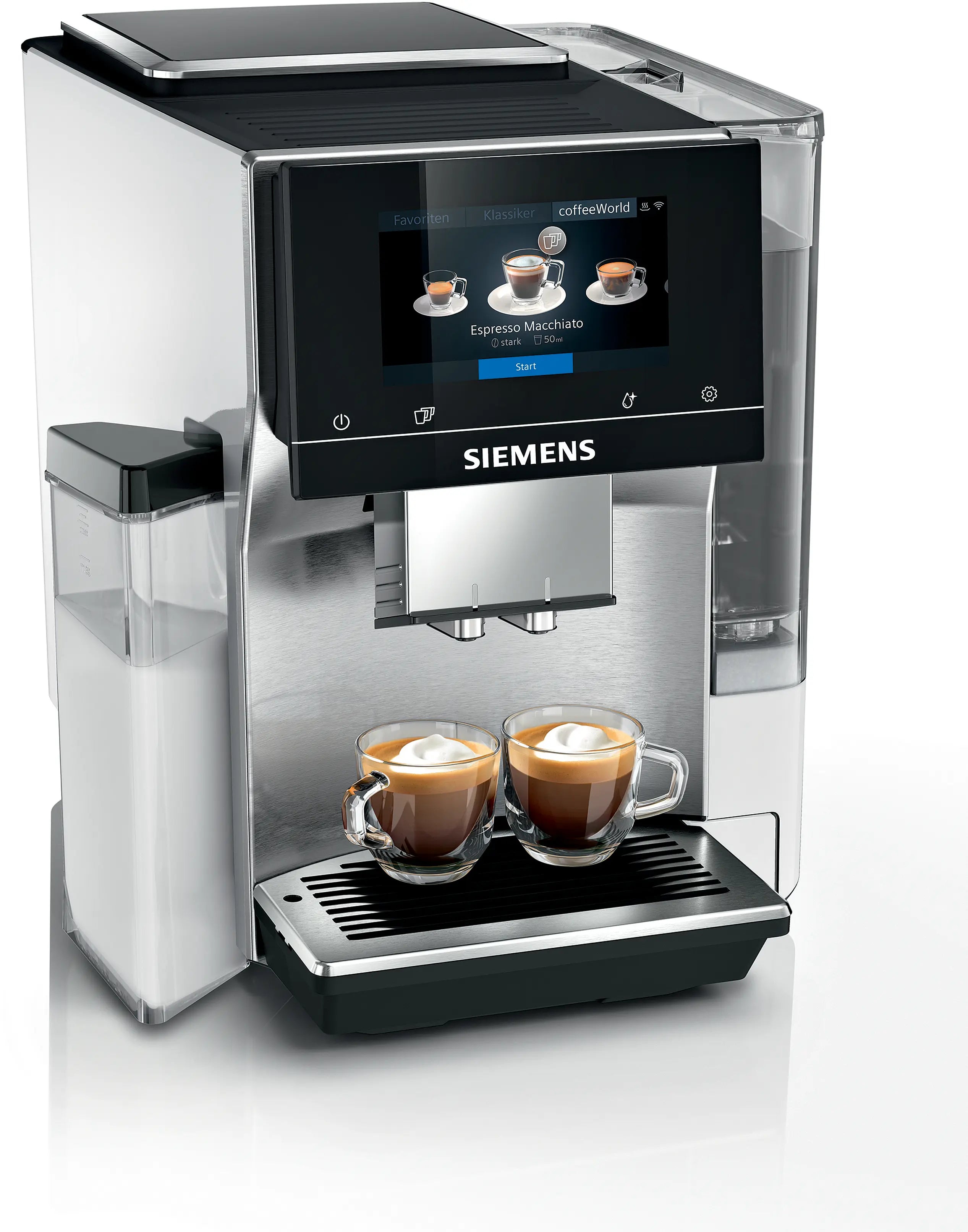 Kaffeevollautomat EQ700 integral Edelstahl, Weiß (TQ715D03), ab 23,49 € monatlich