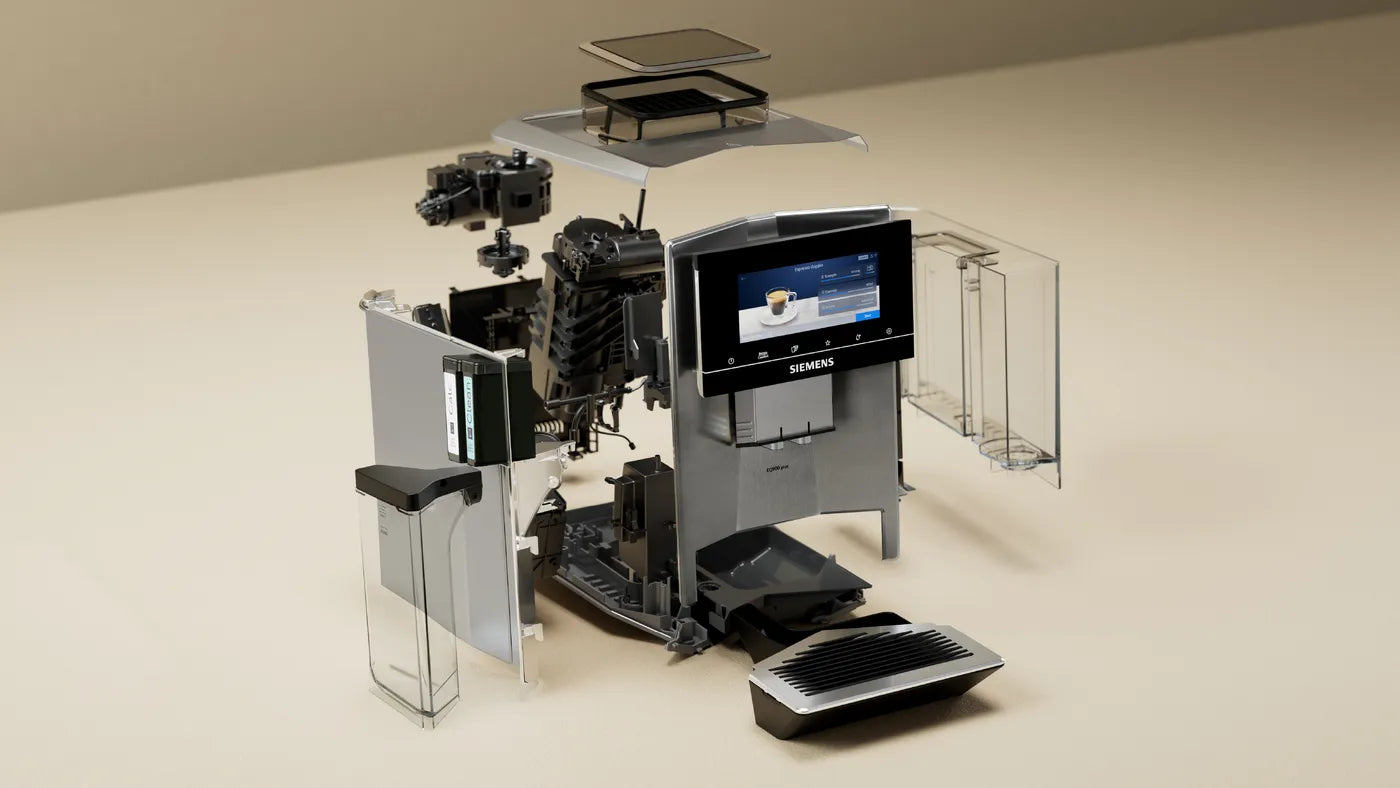 Kaffeevollautomat EQ900 plus Edelstahl, automatische Entkalkung (TQ905DZ3), monatlich ab 35,40 €